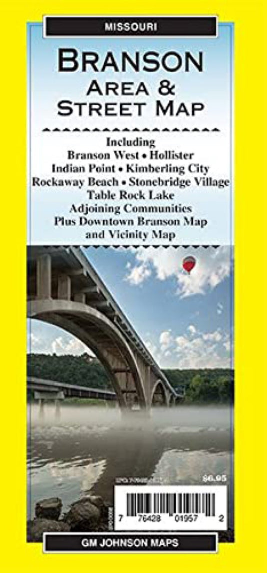 Branson, Missouri Area & Street Map