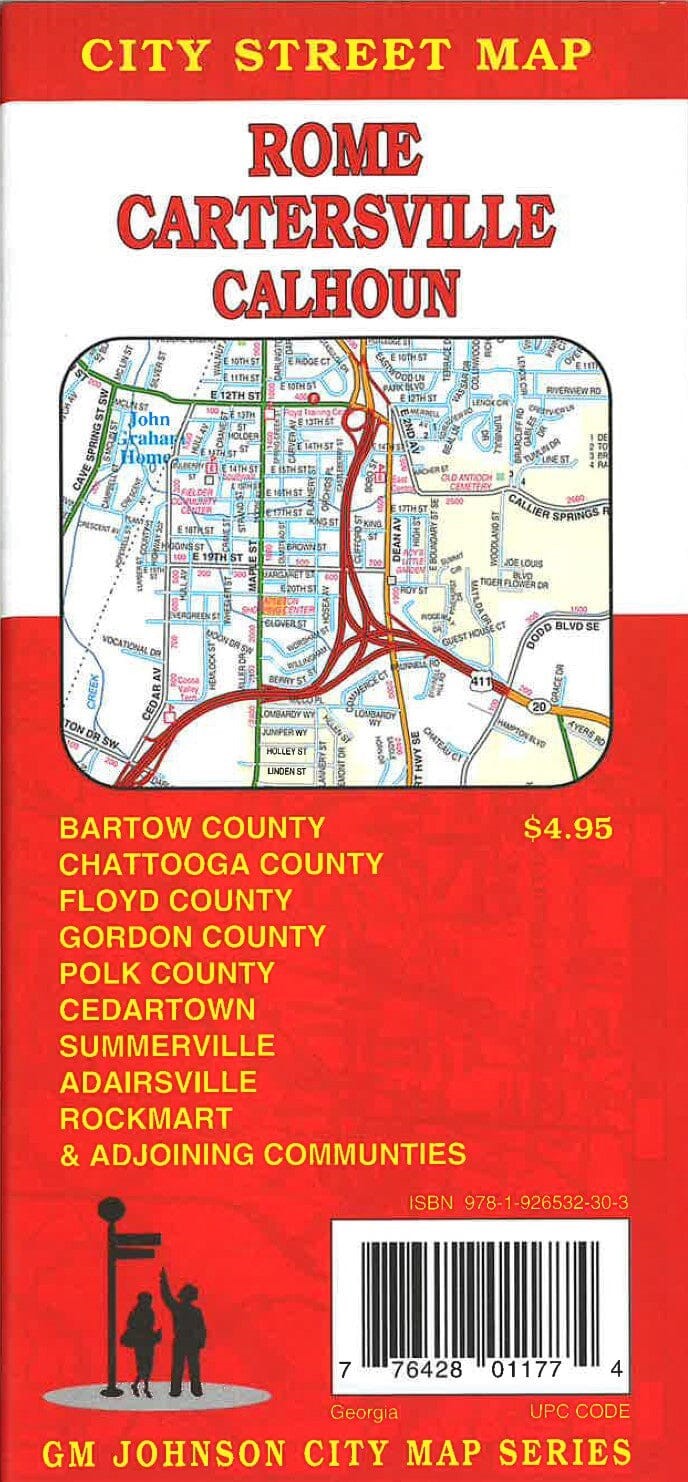 Rome / Cedartown / Cartersville /Calhoun / Summerville, Georgia Street Map