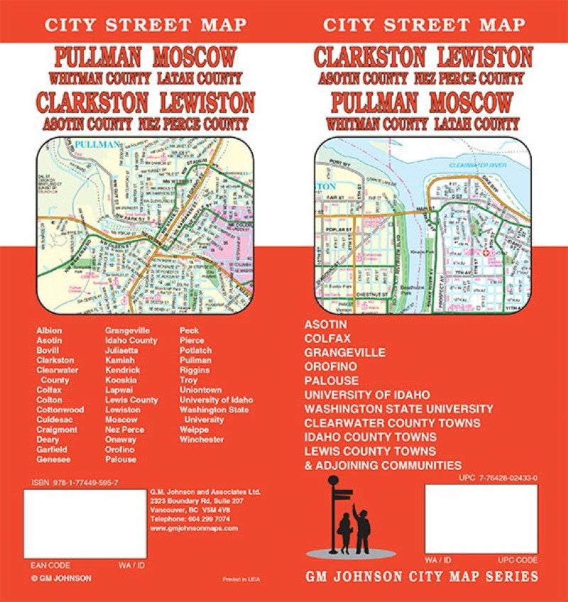 Clarkston : Lewiston : Asotin County : Nez Perce County : Pullman : Moscow : Whitman County : Latah County : city street map