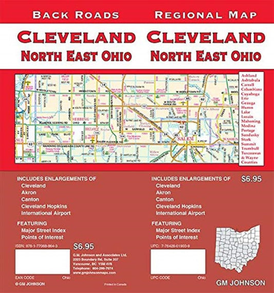 Cleveland and Northeast Ohio : regional map = Cleveland and Northeast Ohio : back roads