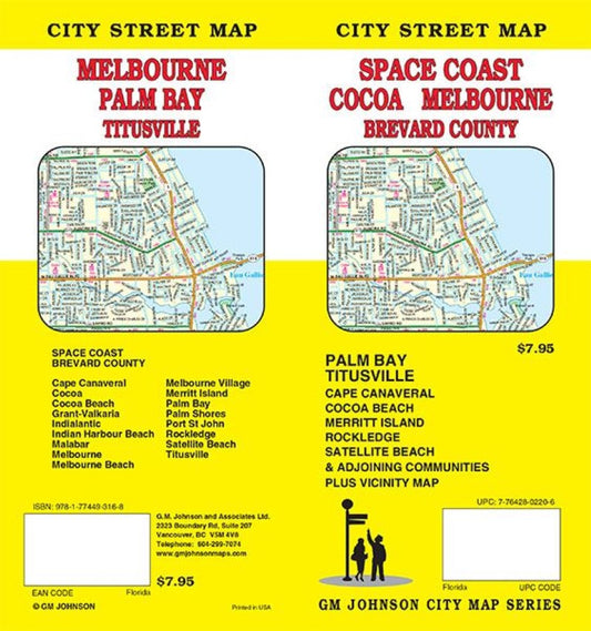 Cocoa / Melbourne / Brevard County / Space Coast, Florida Street Map