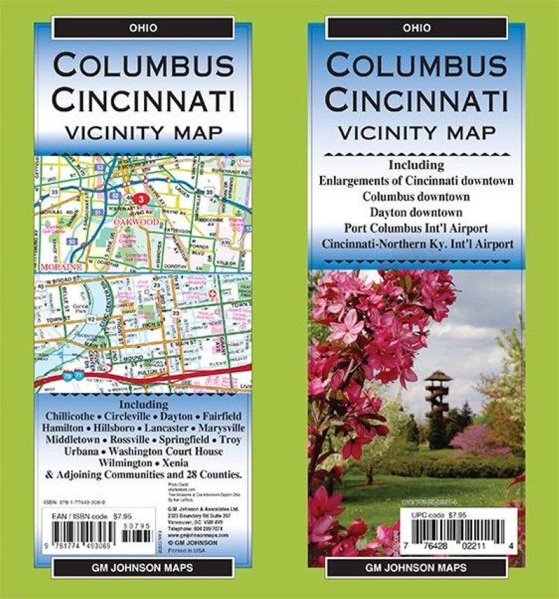 Columbus, Cincinnati & Vicinity, Ohio Regional Map