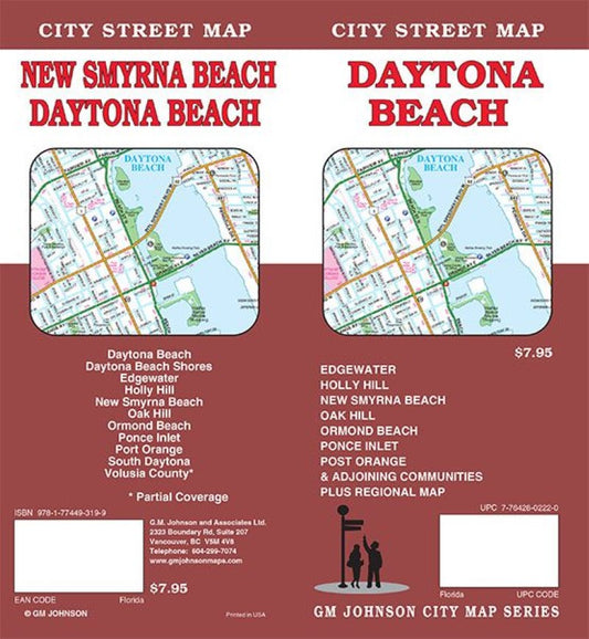 Daytona Beach : New Smyrna Beach City Street Map