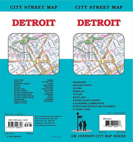 Detroit, Michigan City Street Map