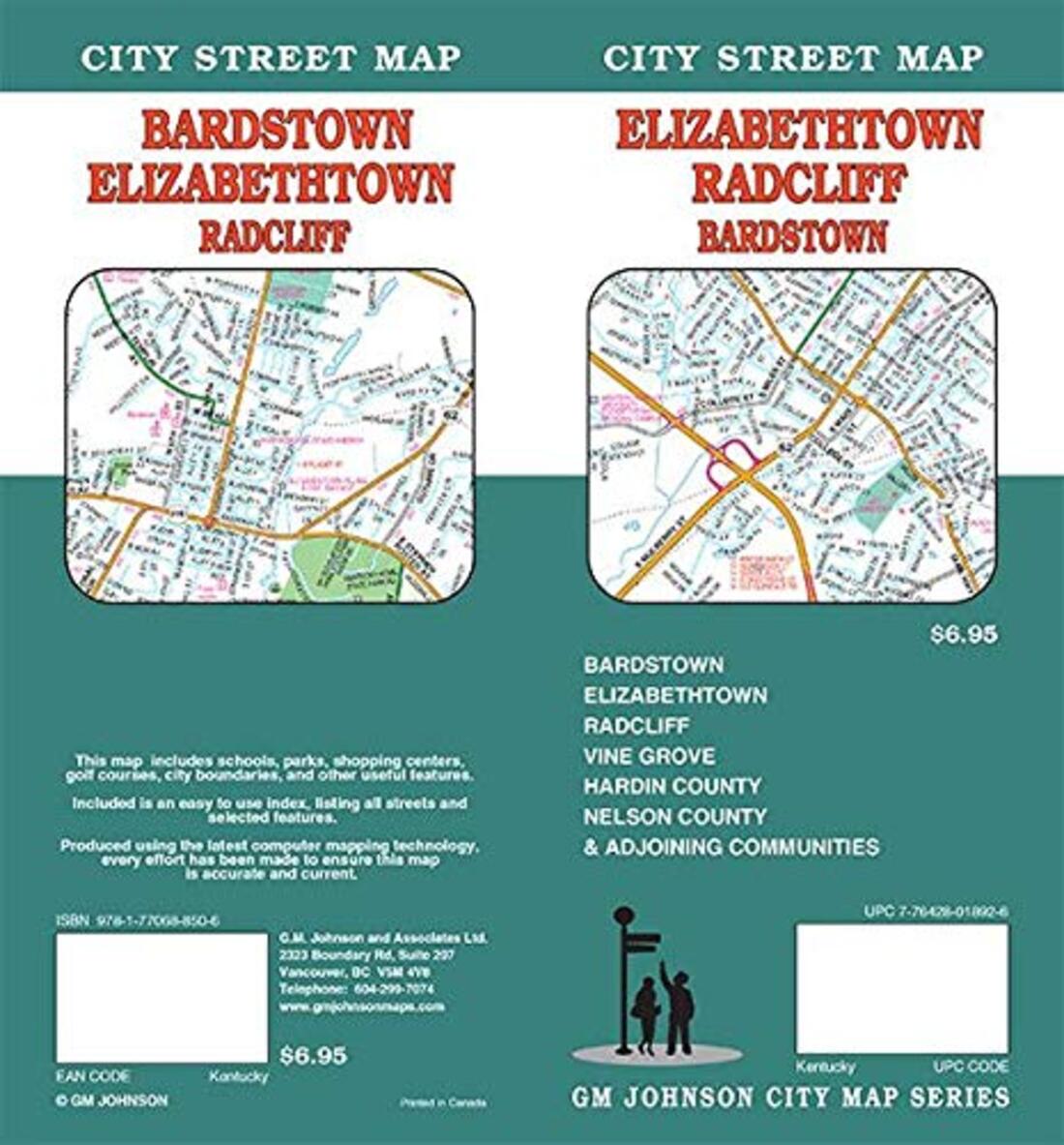 Elizabethtown : Radcliff : Bardstown : city street map = Bardstown : Elizabethtown : Radcliff : city street map