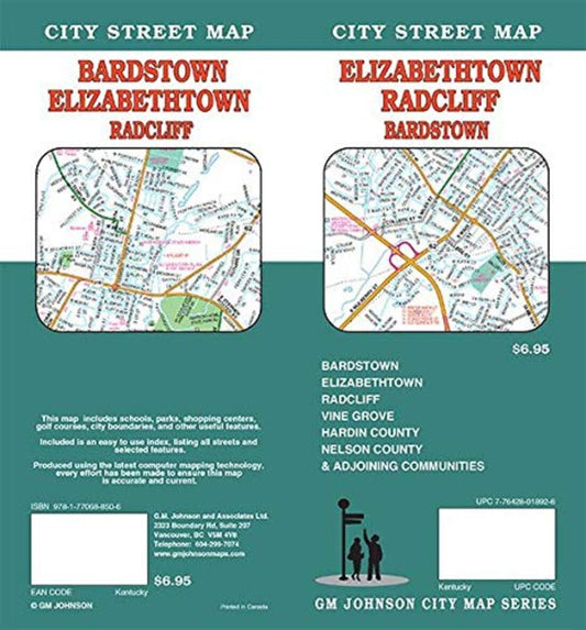 Elizabethtown : Radcliff : Bardstown : city street map = Bardstown : Elizabethtown : Radcliff : city street map