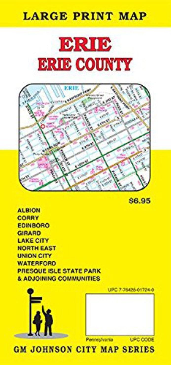 Erie : Erie County : large print map