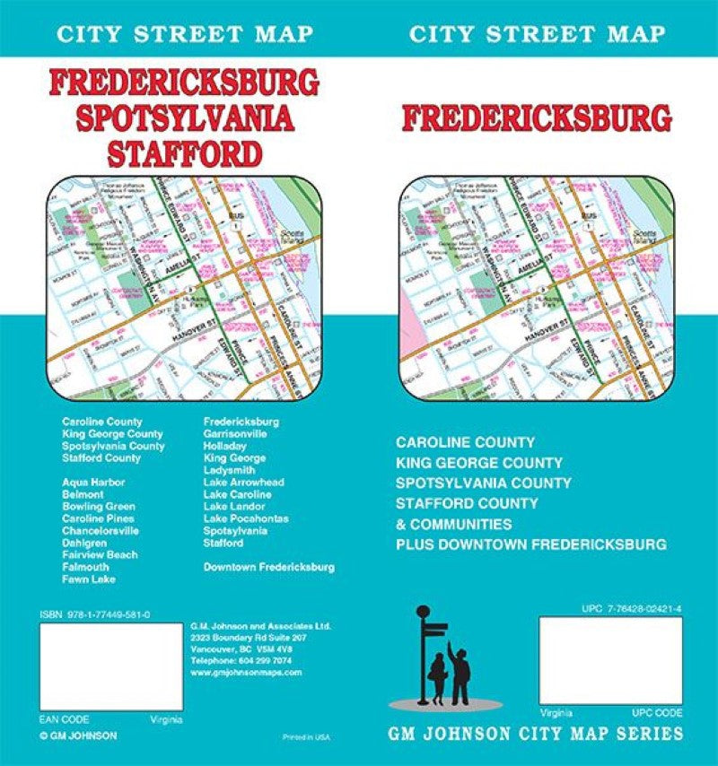 Fredericksburg / Spotsylvania / Stafford City Street Map