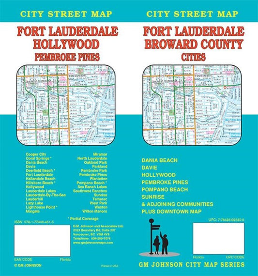 Fort Lauderdale : Broward County cities : city street map = Fort Lauderdale : Hollywood : Pembroke Pines : city street map
