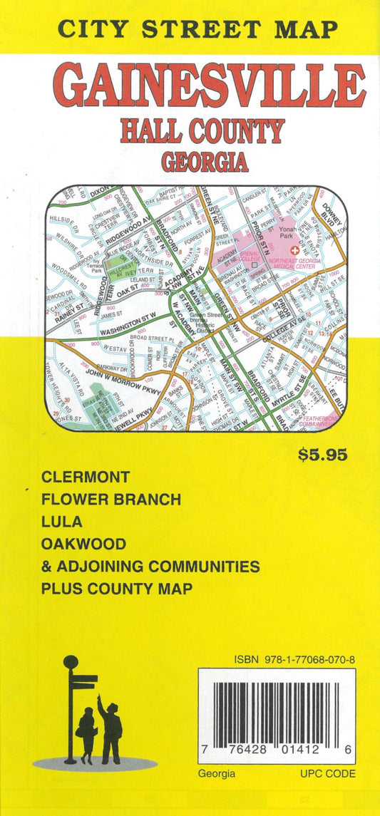 Gainesville : Hall County : Georgia : city street map