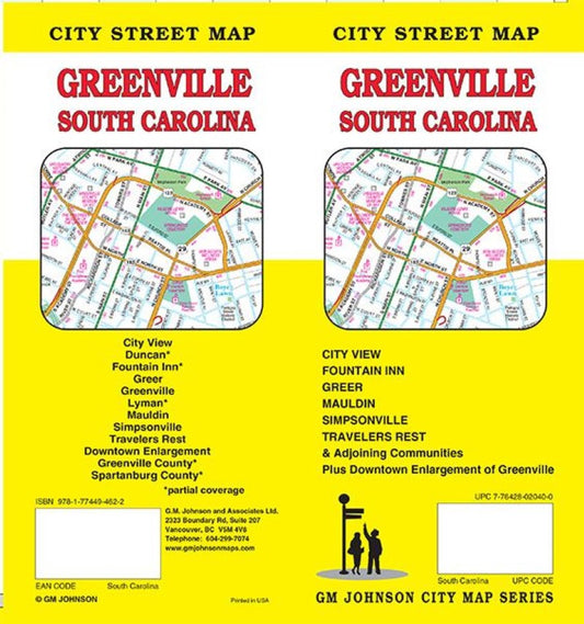 Greenville, South Carolina Street Map
