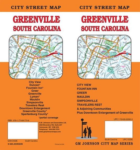 Greenville, South Carolina Street Map