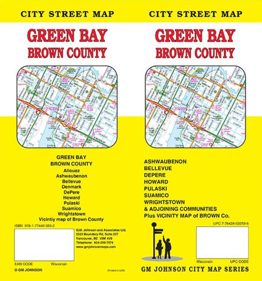 Green Bay, Wisconsin City Street Map