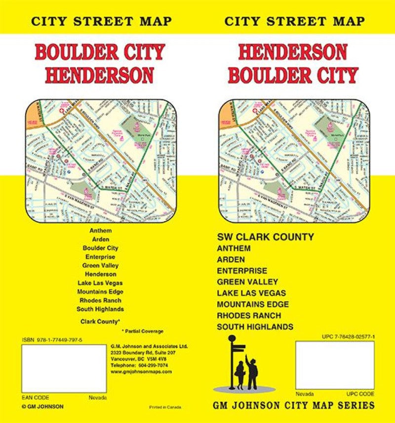 Henderson / Boulder City / Southwest Clark County, Nevada Street Map