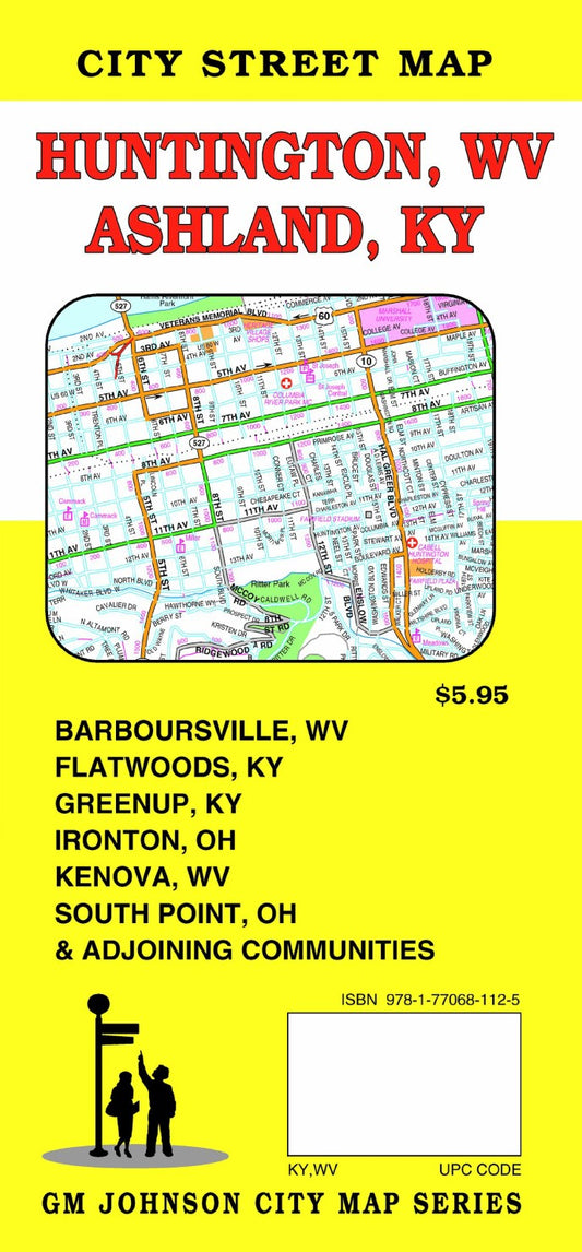 Huntington, WV : Ashland, KY : city street map