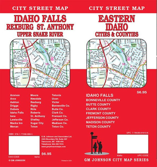 Eastern Idaho : cities & counties : city street map