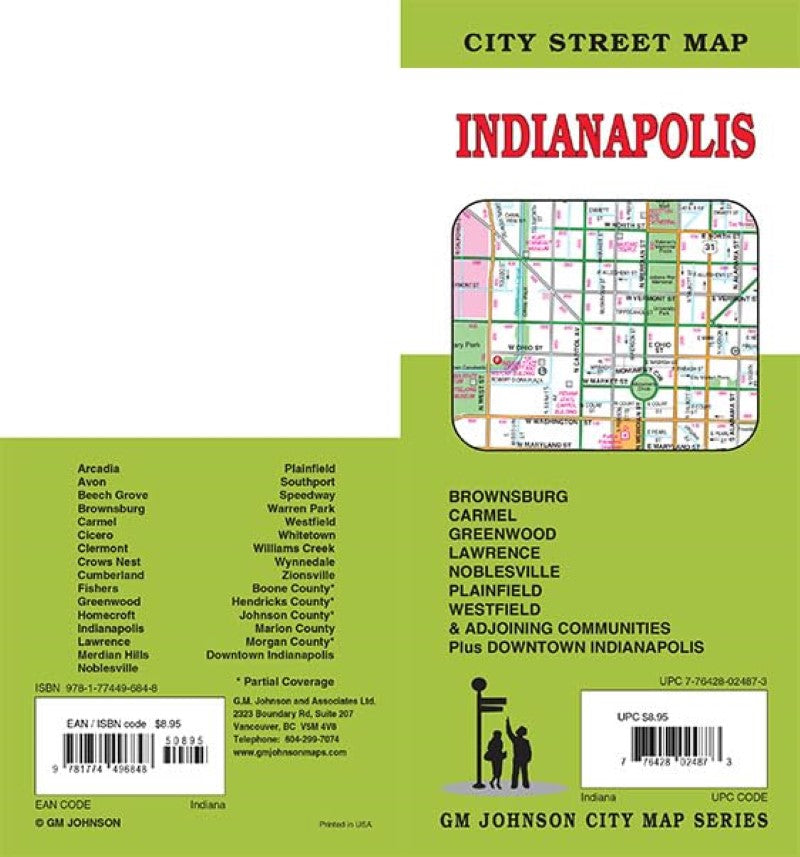 Indianapolis, IN City Street Map