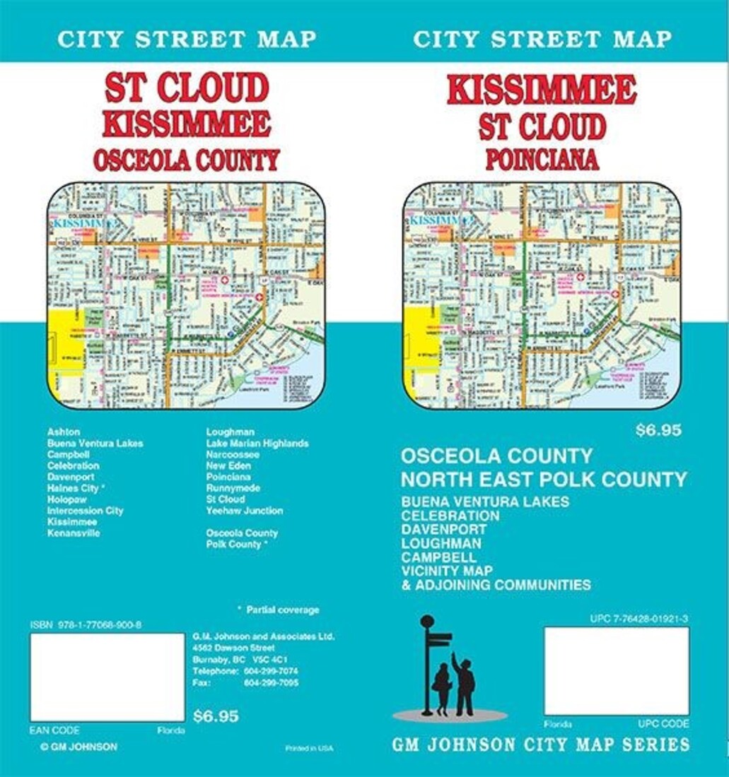 Kissimmee : St. Cloud : Poinciana : city street map = St Cloud : Kissimmee : Osceola County : city street map