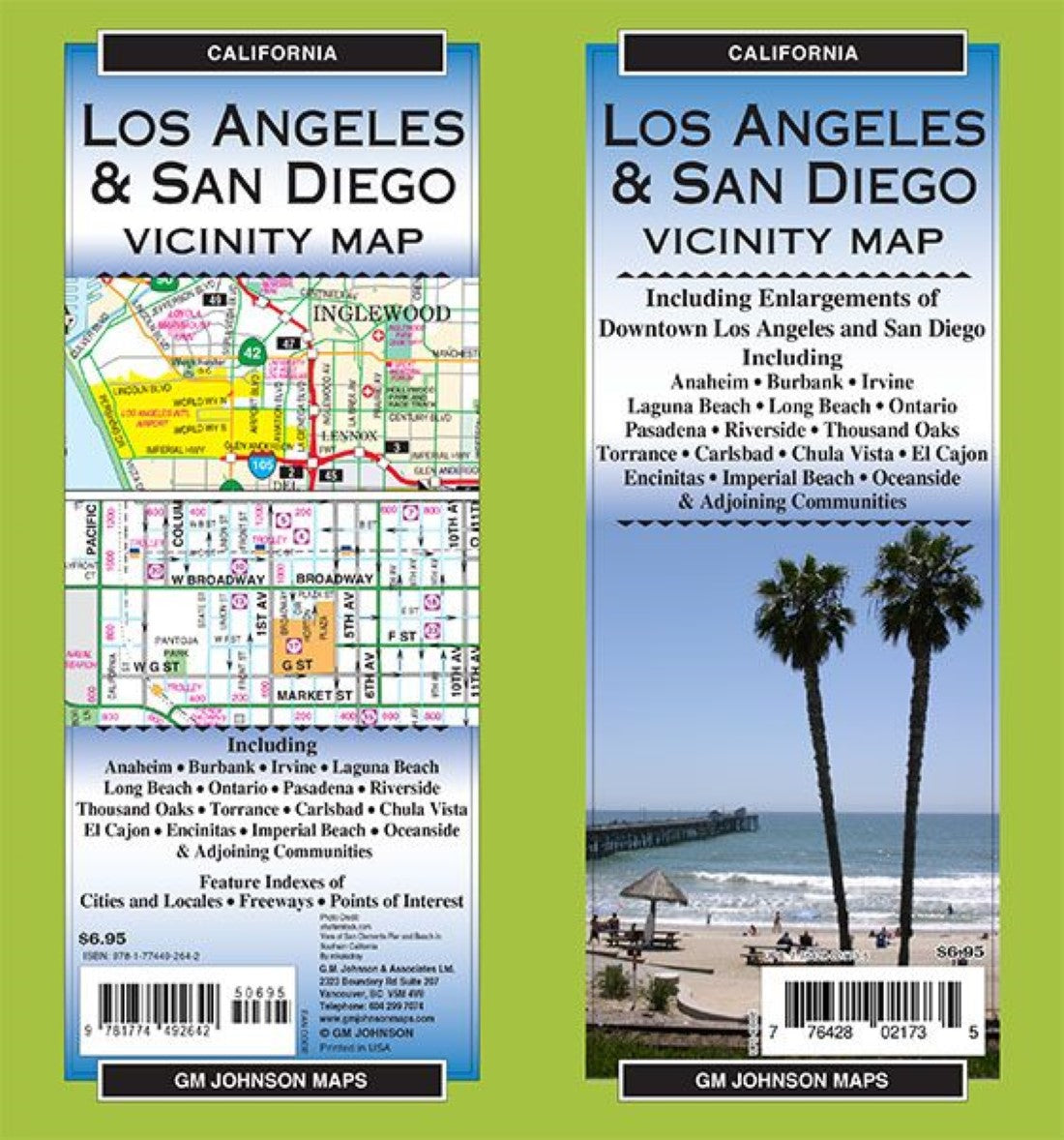 Los Angeles and San Diego Vicinity Folded Map