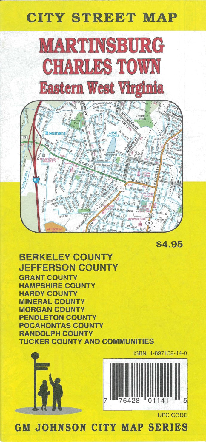 Martinsburg : Charles Town : eastern West Virginia : city street map = Eastern West Virginia : cities & counties : city street map