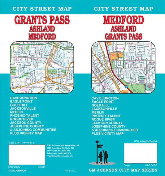 Medford : Ashland : Grants Pass : city street map = Grants Pass : Ashland : Medford : city street map