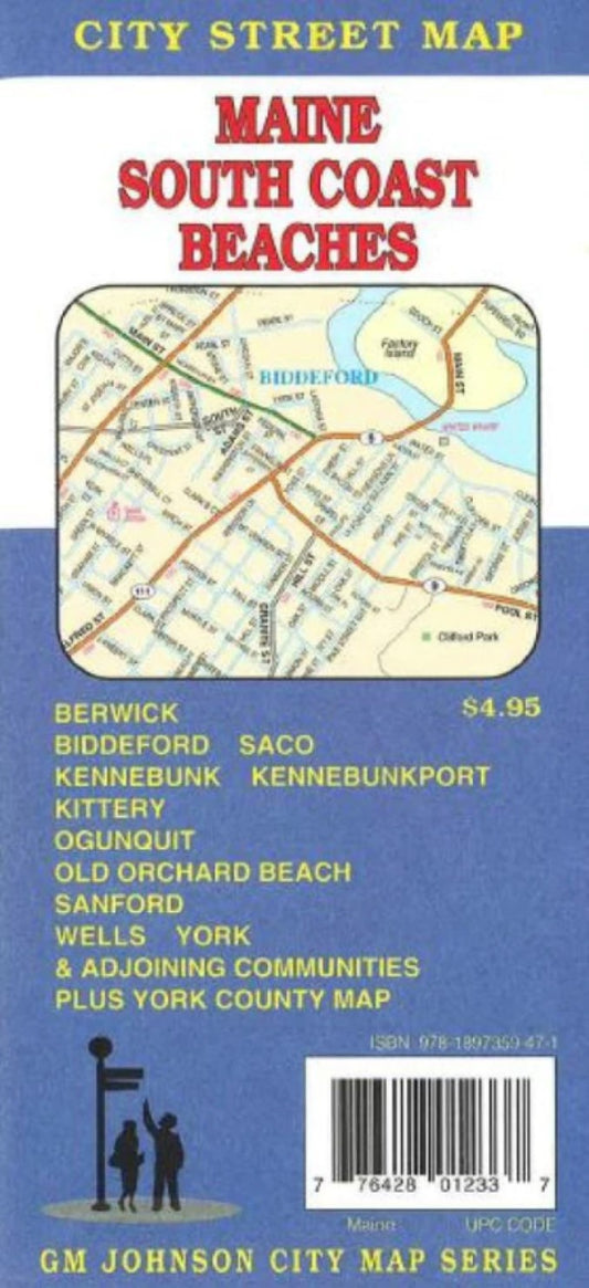 Maine South Coast Beaches : city street map = Biddeford : Saco : Kennebunkport : Ogunquit : Old Orchard Beach : city street map