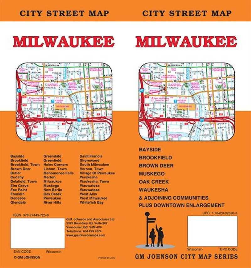 Milwaukee, Wisconsin City Street Map
