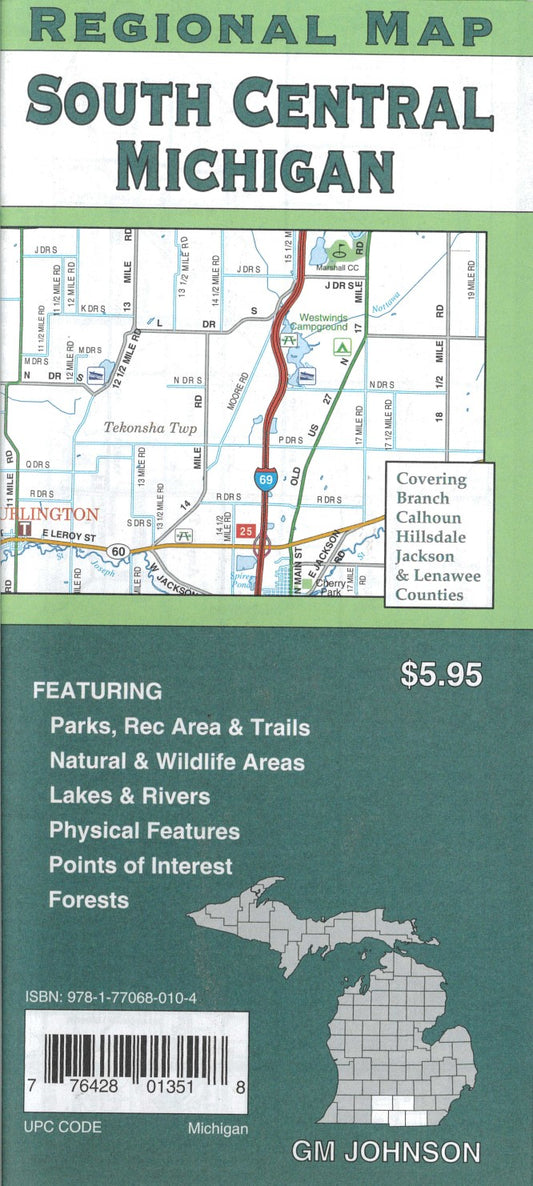 South central Michigan : regional map = South central Michigan : back roads