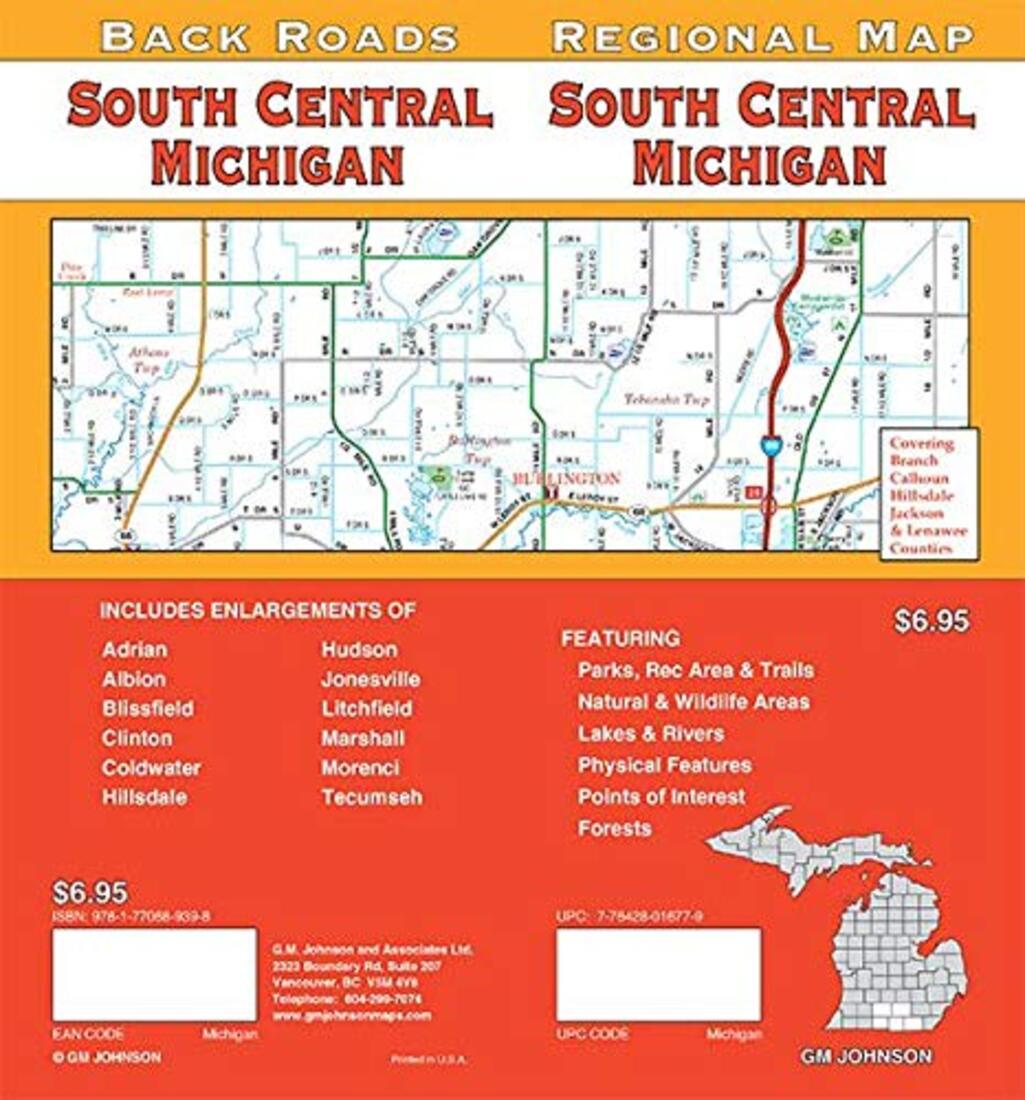 South central Michigan : regional map = South central Michigan : back roads