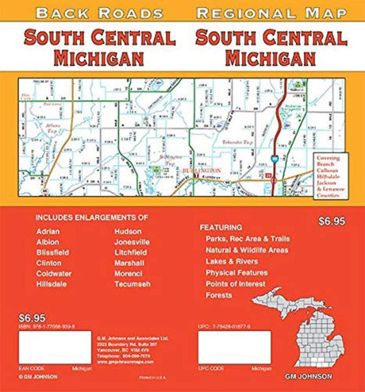 South central Michigan : regional map = South central Michigan : back roads