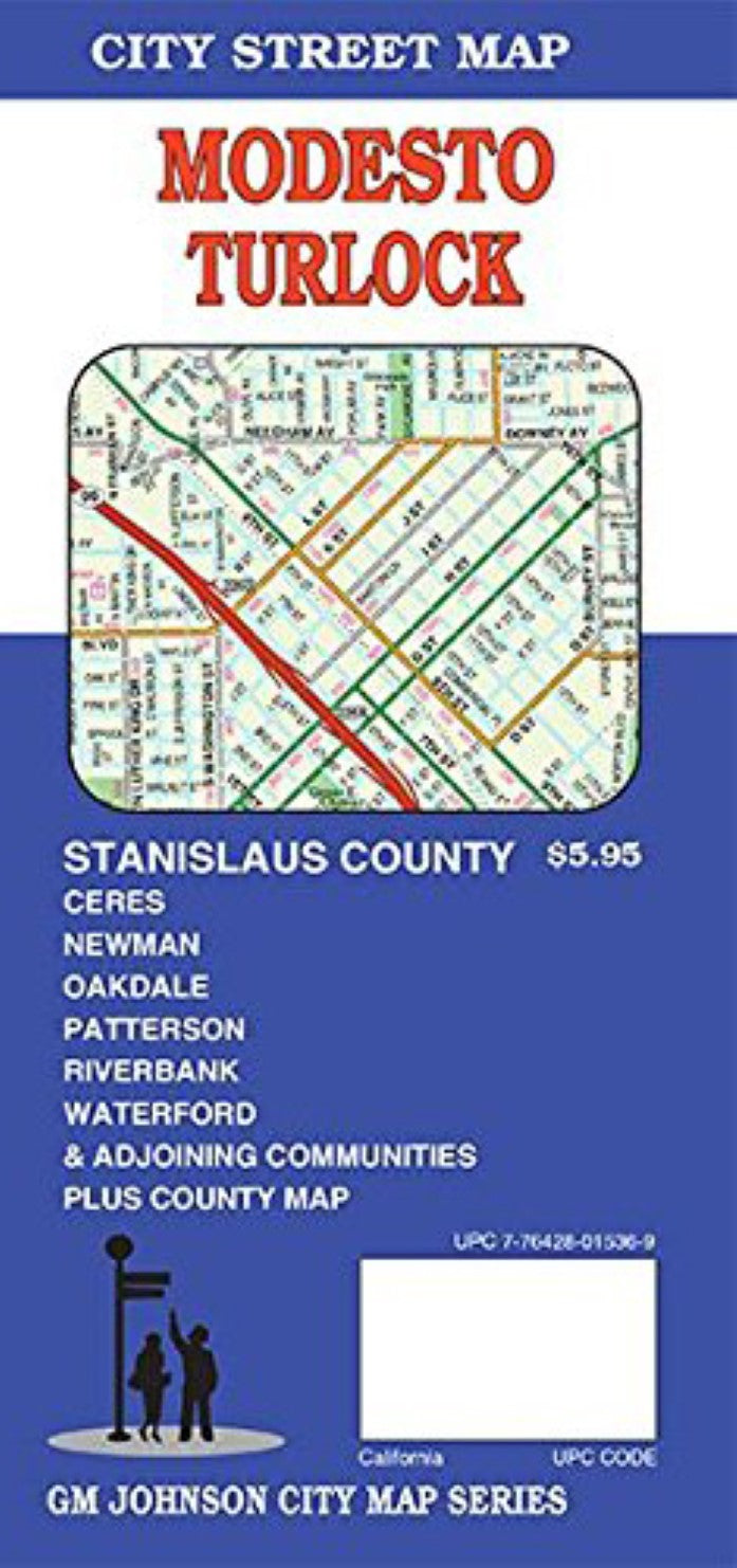 Modesto : Turlock : city street map = Modesto : Turlock : Stanislaus County : city street map