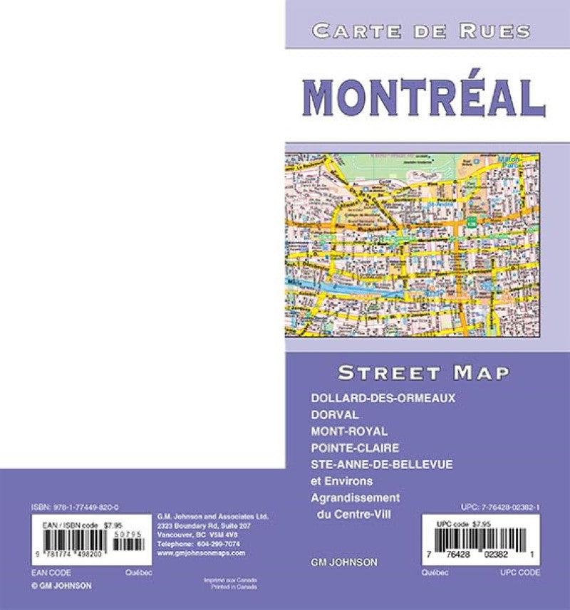 Montreal street map = Montrèal carte de rues