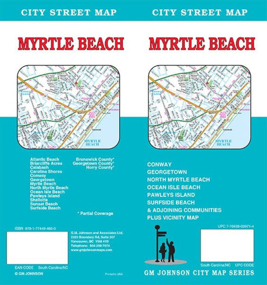 Myrtle Beach, South Carolina / North Carolina Street Map