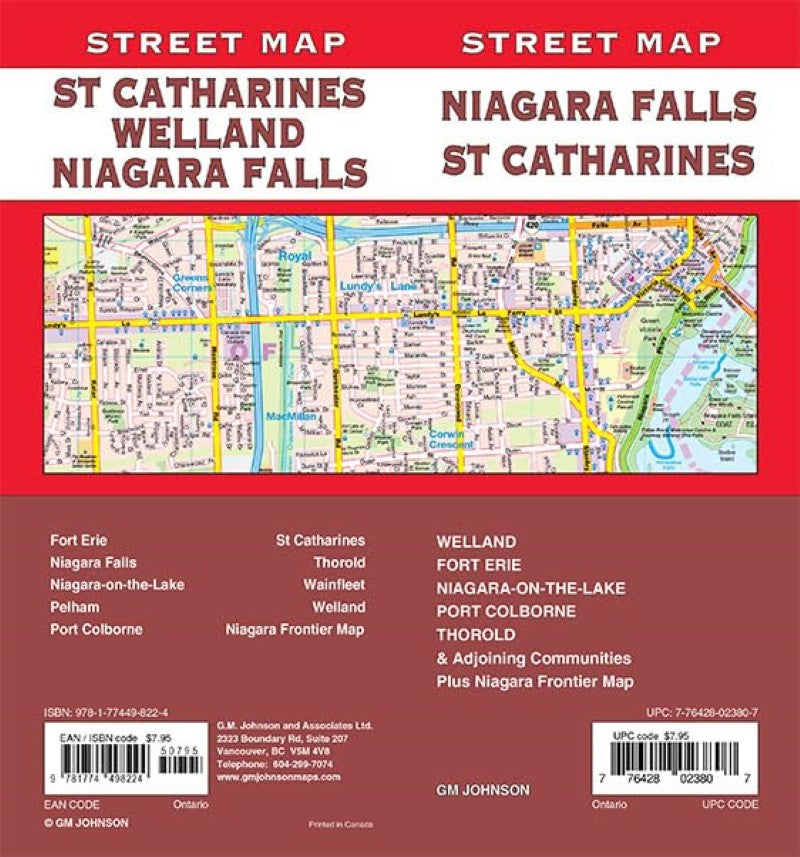 Niagara Falls : St Catharines : street map