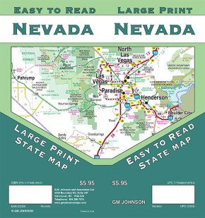 Nevada : easy to read state map : large print