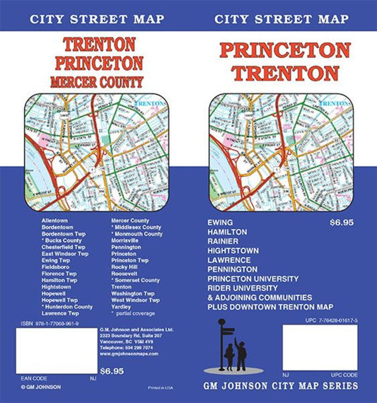 Princeton : Trenton : city street map = Trenton : Princeton : Mercer County : city street map