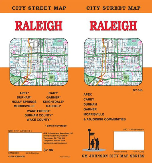 Raleigh, North Carolina Street Map