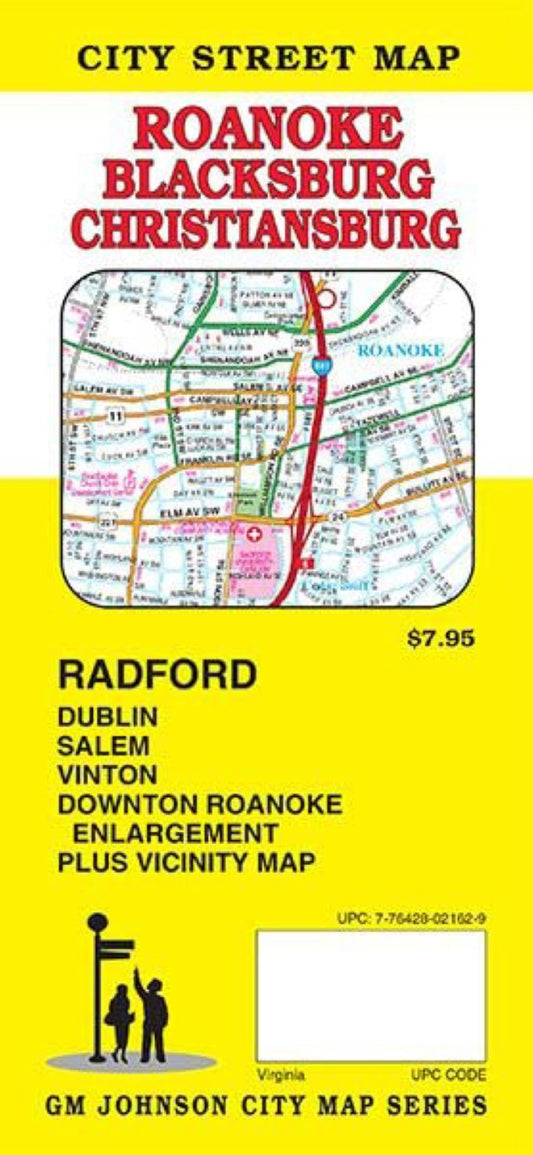 Roanoke / Blacksburg / Christiansburg, Virginia Street Map