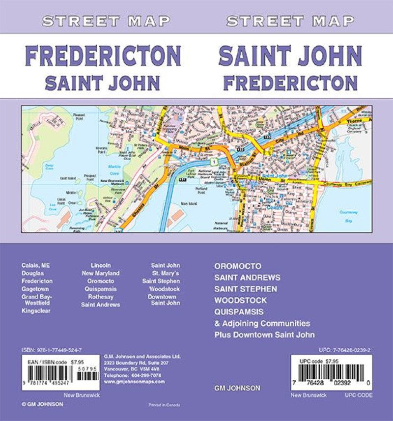 Saint John, Fredericton street map