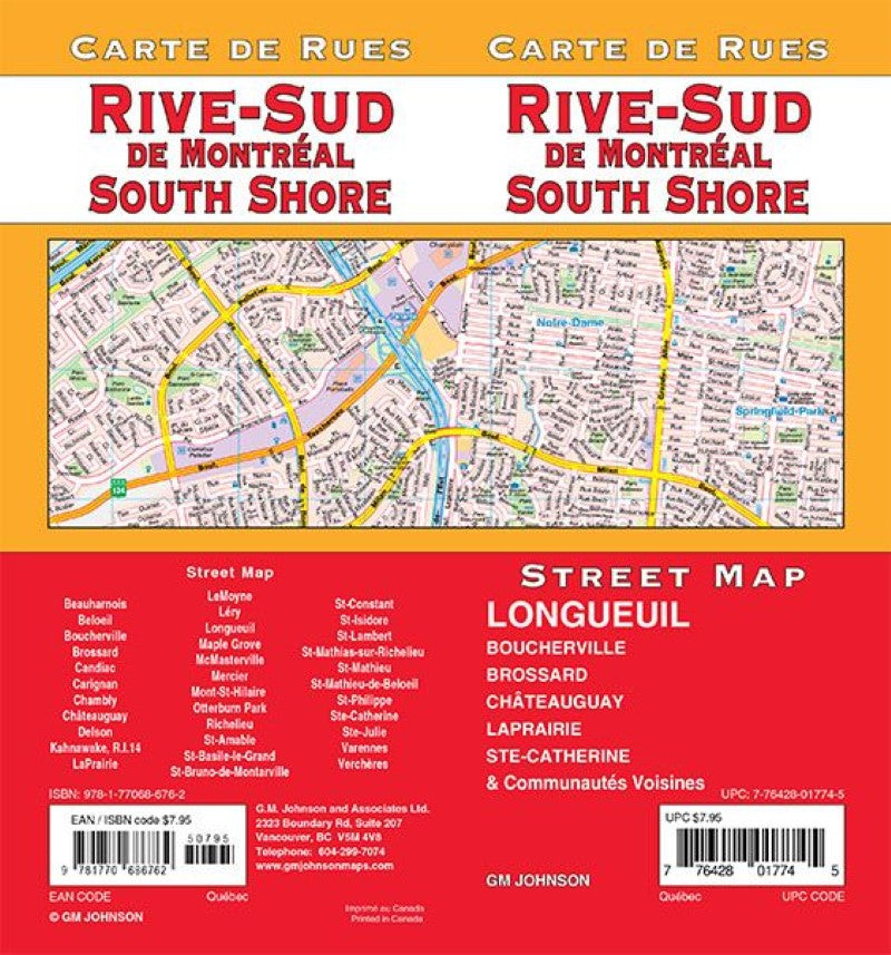 Rive-Sud de Montreal / South Shore, Quebec Street Map