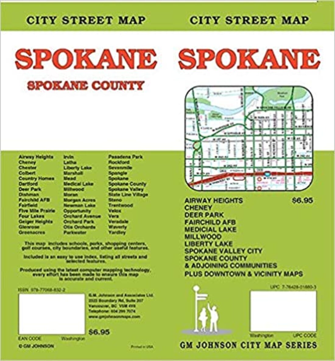 Spokane : city street map = Spokane : Spokane County : city street map