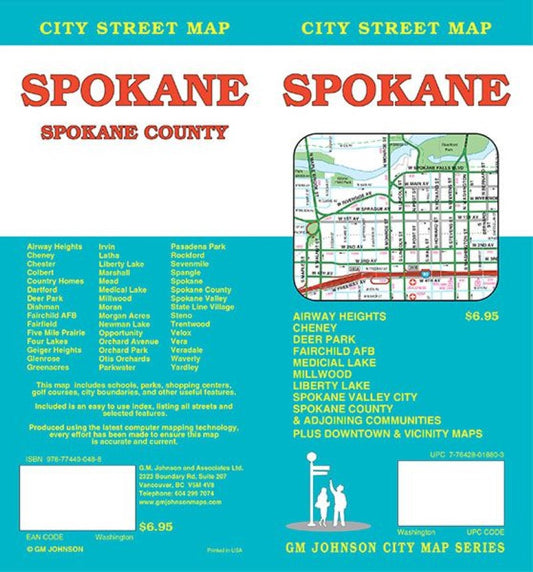 Spokane : city street map = Spokane : Spokane County : city street map