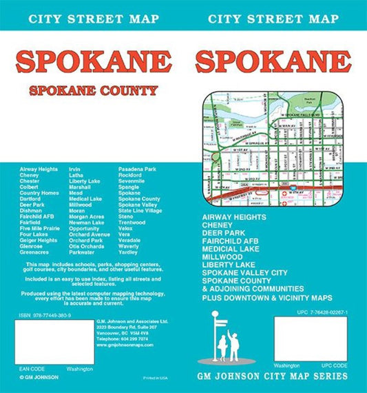 Spokane : city street map = Spokane : Spokane County : city street map