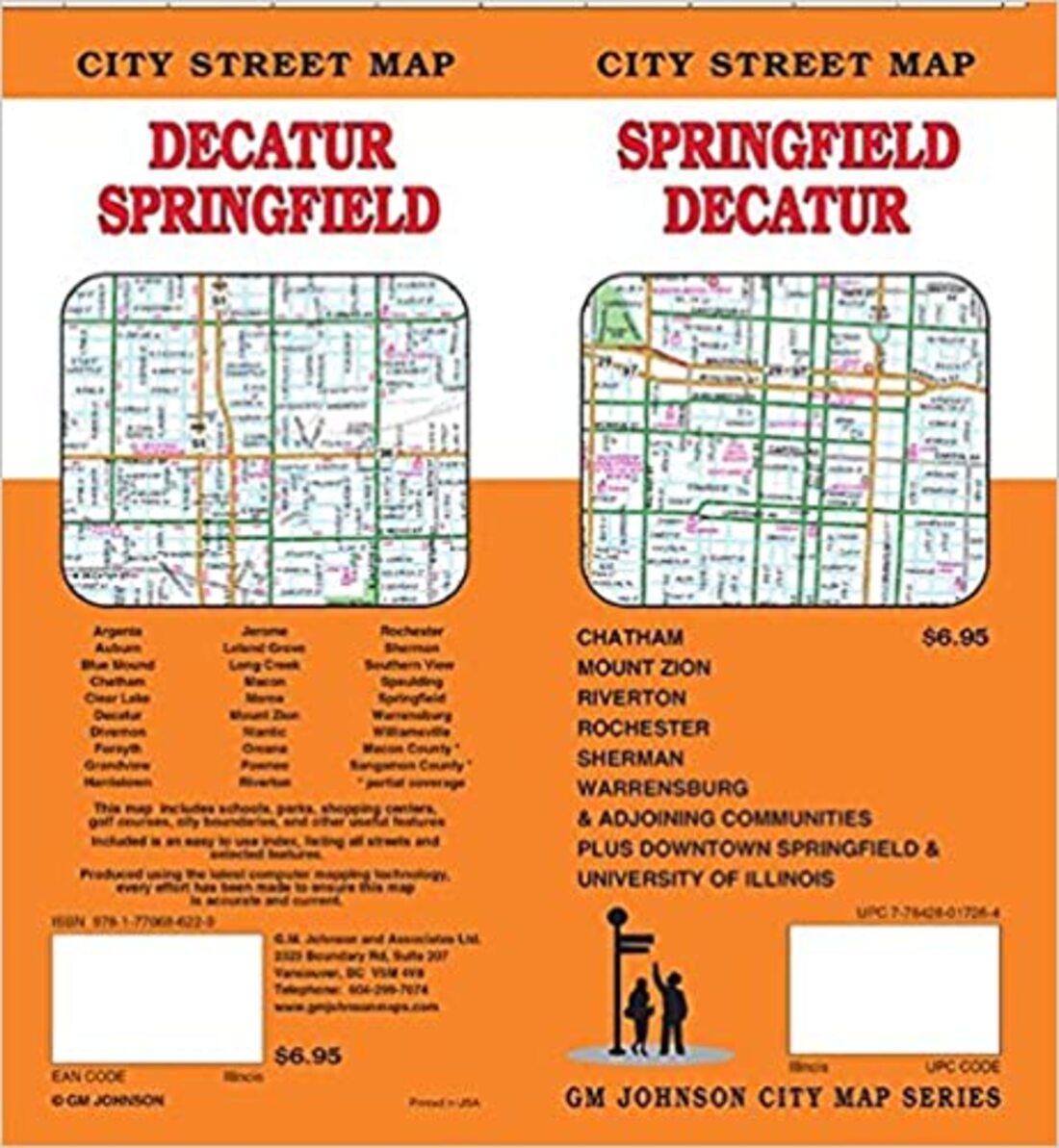 Springfield : Decatur : city street map = Decatur : Springfield : city street map