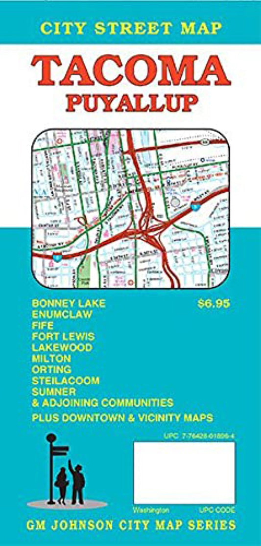 Tacoma and Puyallup, Washington City Street Map