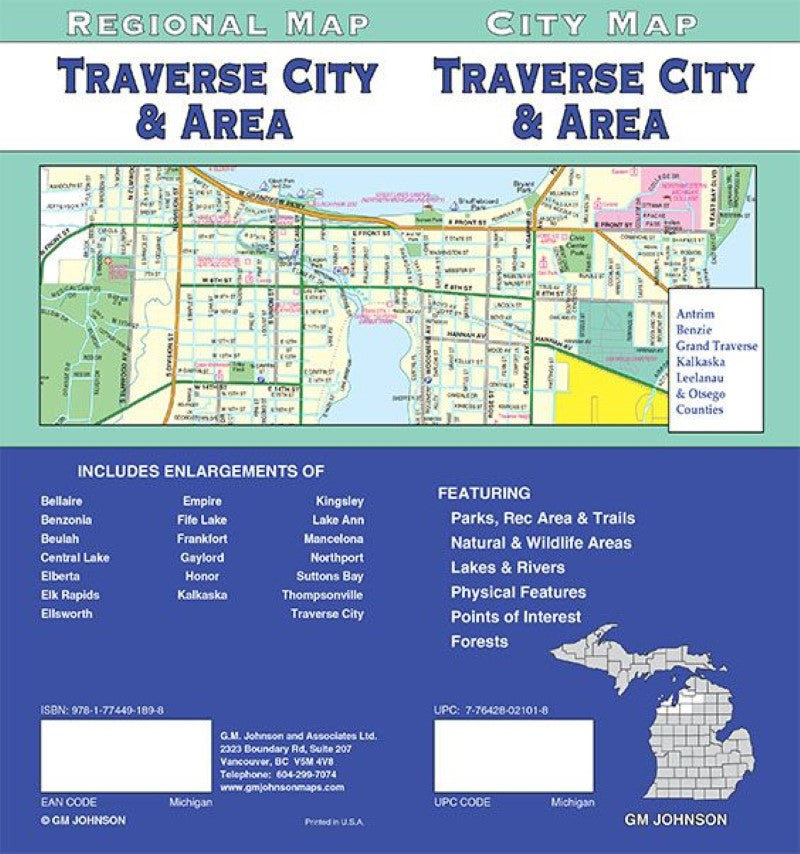 Traverse City & area : city map = Traverse City & area : regional map