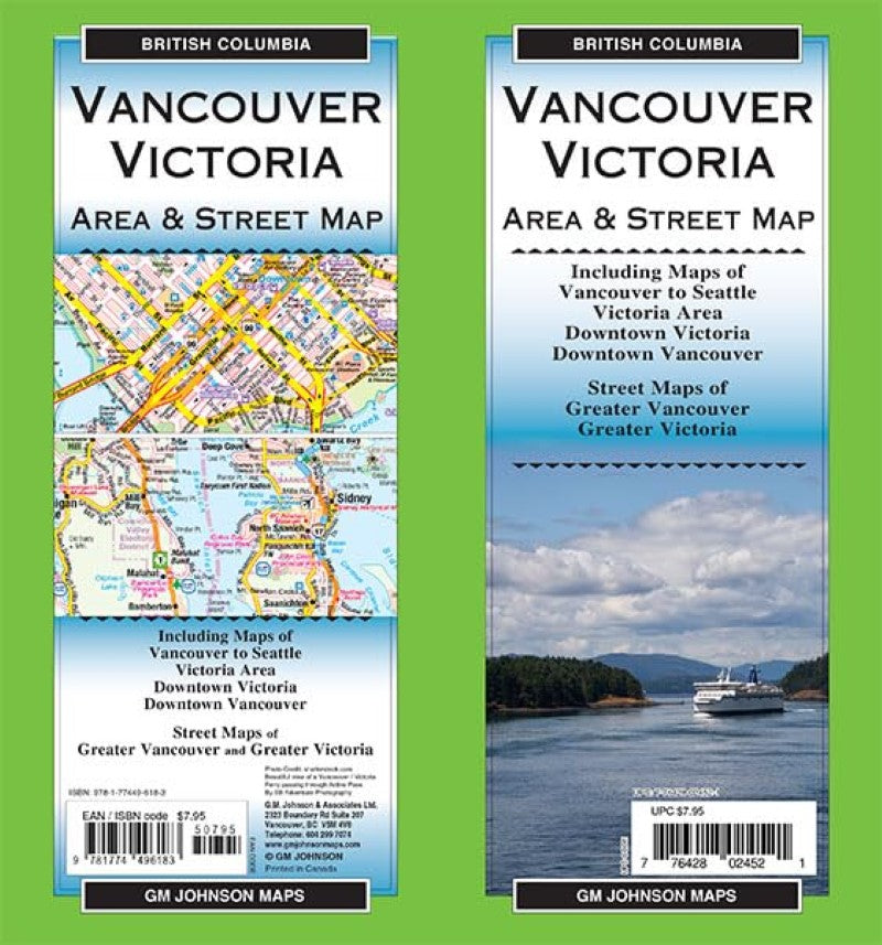 Vancouver / Victoria British Columbia Area & Street Map