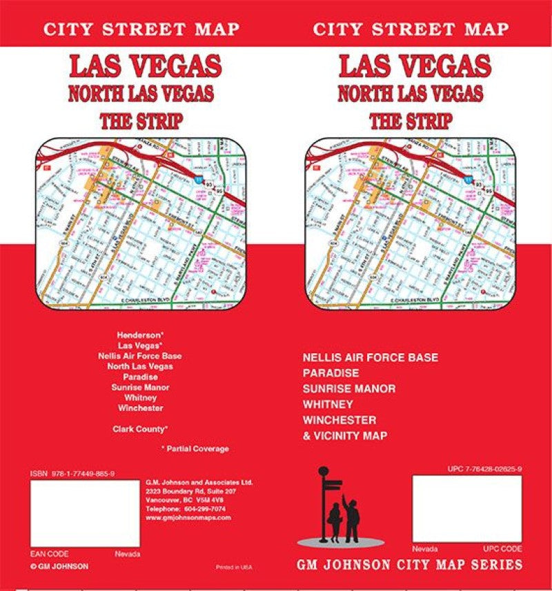 Las Vegas, North & The Strip, Nevada Street Map
