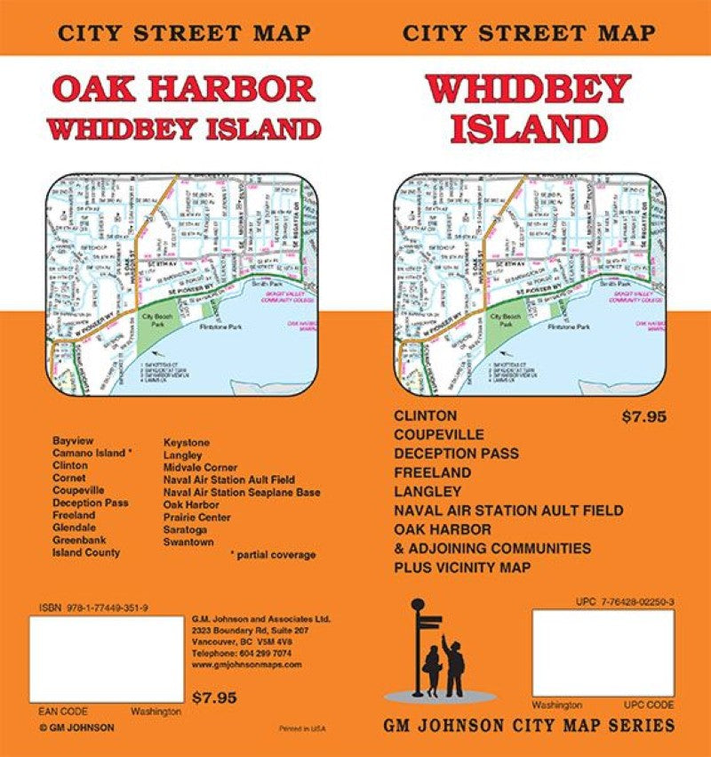 Whidbey Island : city street map = Oak Harbor : Whidbey Island : city street map