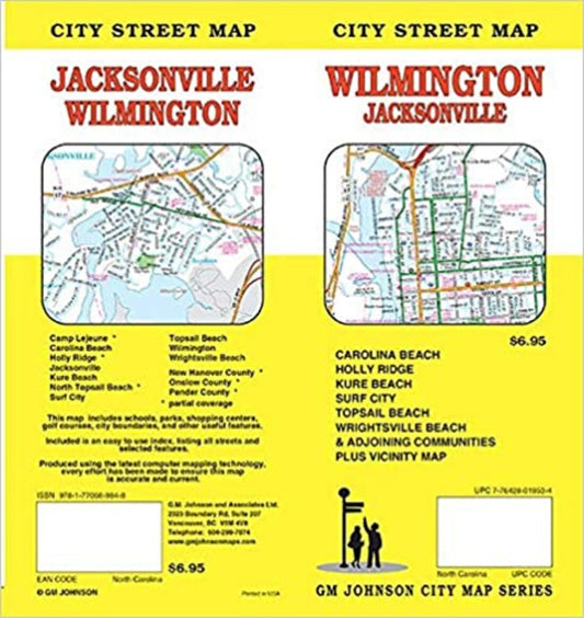 Wilmington / Jacksonville, North Carolina City Street Map